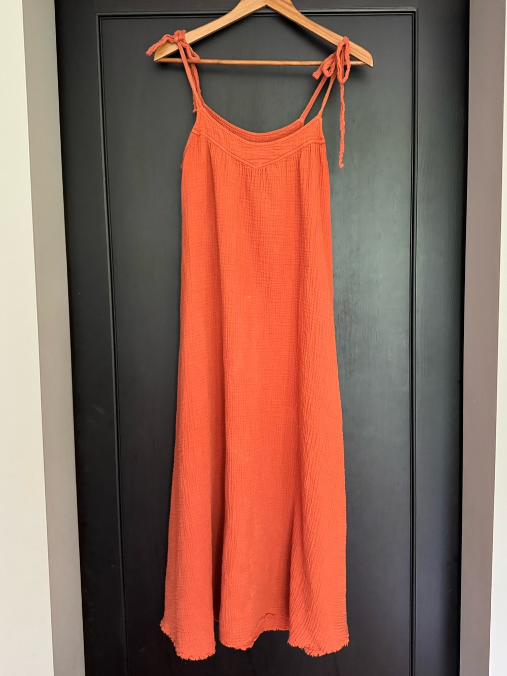 Nation LTD Double Gauze tie-shoulder Maxi Dress, S